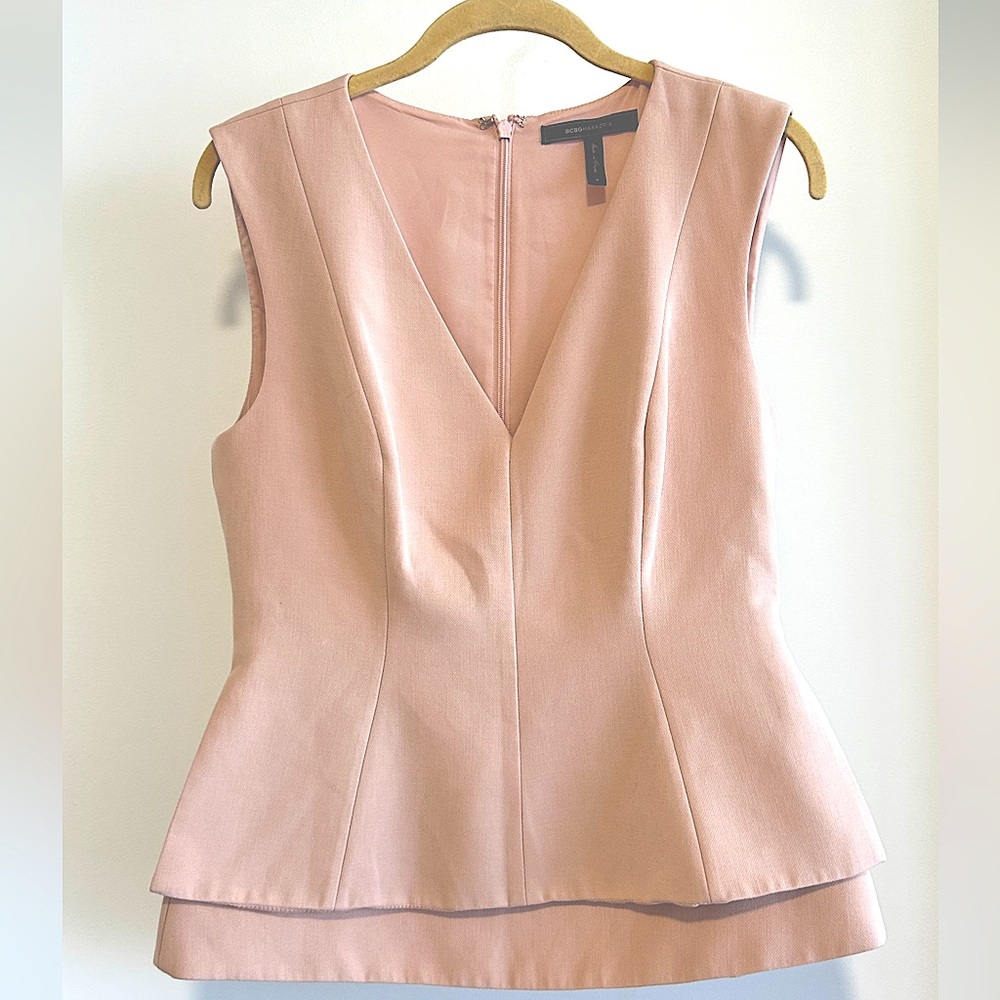Bcbgmaxazria Tops Jacquelynna Layered Peplum Top